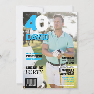 Magazine 40 Mens Golf 40 Golfer Geburtstag Einladung