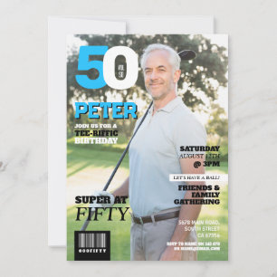 Magazine 50 Mens Golf 50 Golfer Geburtstag Einladung