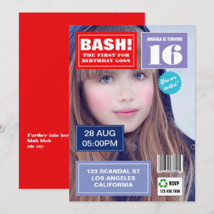 Magazine Cover Birthday Party Foto Einladung