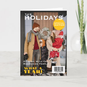 Magazine Cover Christmas Personalisiert Feiertagskarte