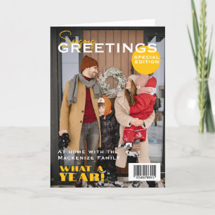 Magazine Cover Christmas Personalisiert Feiertagskarte
