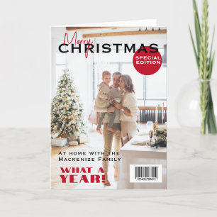 Magazine Cover Christmas Personalisiert Feiertagskarte