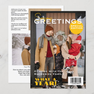 Magazine Cover Christmas Personalisiert Feiertagskarte