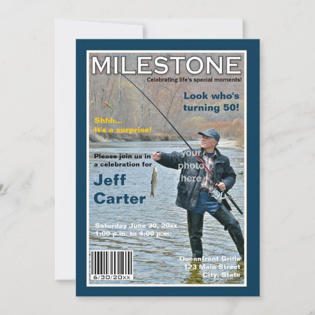 Magazine Cover Geburtstagsparty Einladung (Vorderseite)