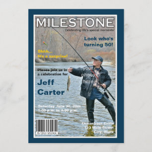 Magazine Cover Geburtstagsparty Einladung