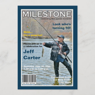 Magazine Cover Geburtstagsparty Einladung