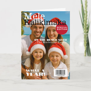 Magazine Cover Mele Kalikimaka Personalisiert Feiertagskarte