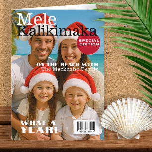 Magazine Cover Mele Kalikimaka Personalisiert Feiertagskarte