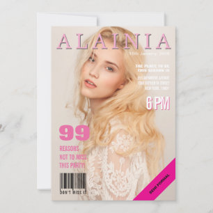 Magazine Cover Party Event Foto Einladung