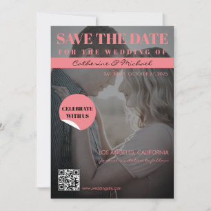 Magazine Cover Trendy Dark Foto Save The Date