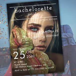 Magazine Editorial Newspaper Foto Bachelorette Einladung