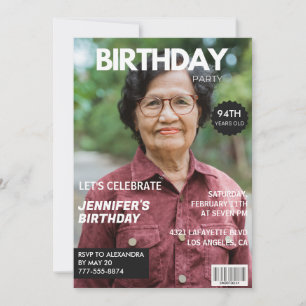 Magazine Foto 94. Geburtstag Einladungen für sie
