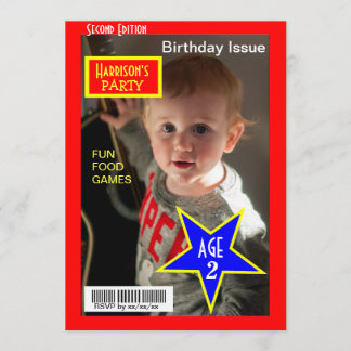 Magazine Foto Geburtstagsparty lädt ein Einladung
