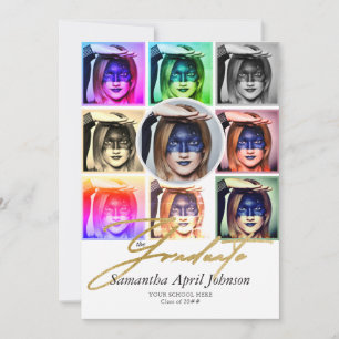 Magazine Pop Art Retro Diptych Abschluss Foto Einladung