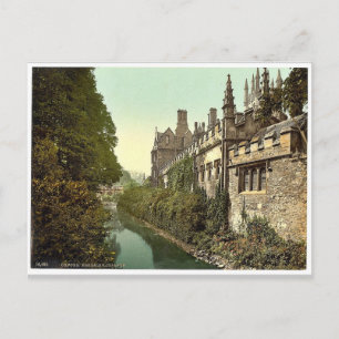 Magdalen College, vom Fluss aus, Oxford, England Postkarte