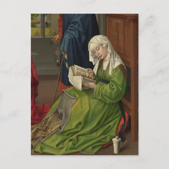 Magdalen in Green Reading Postkarte (Vorderseite)