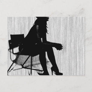 Magdalen in Schwarz Postkarte