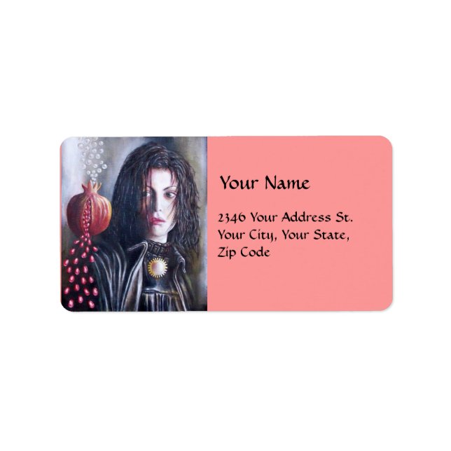 MAGDALEN Rosa Gelb Adressaufkleber (Vorne)