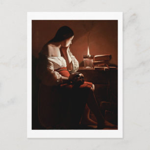 Magdalena mit der Rauchflame, La Tour Postkarte
