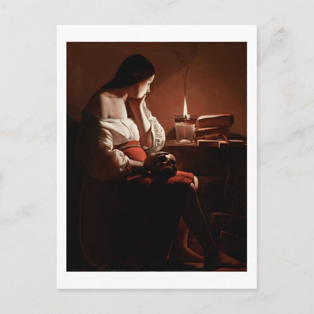 Magdalena mit der Rauchflame, La Tour Postkarte (Vorderseite)