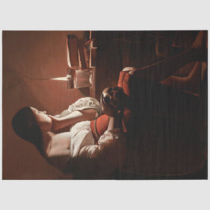 Magdalena mit der Rauchflame, La Tour Seidenpapier