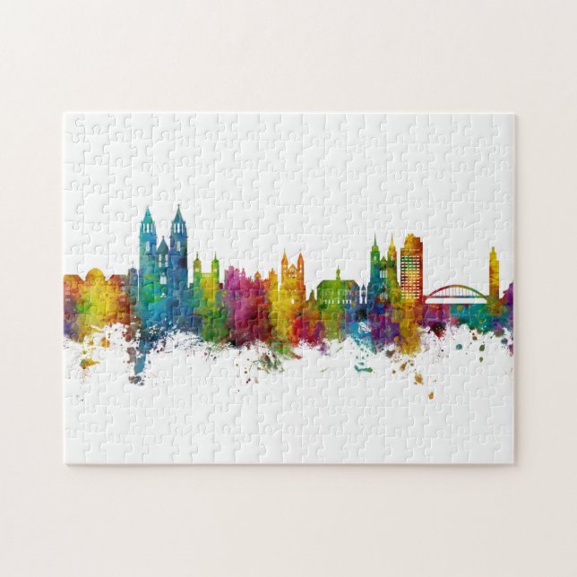 Magdeburg Deutschland Skyline Puzzle (Horizontal)