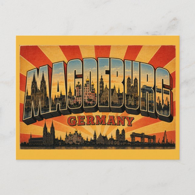 Magdeburger Dom Deutschland Postkarte (Vorderseite)