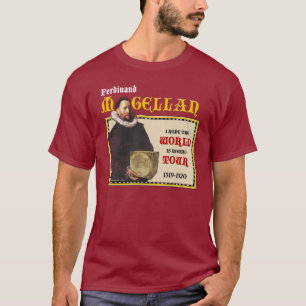 Magellan 1519 Welt-Tour (Herren dunkle Vorderseite T-Shirt