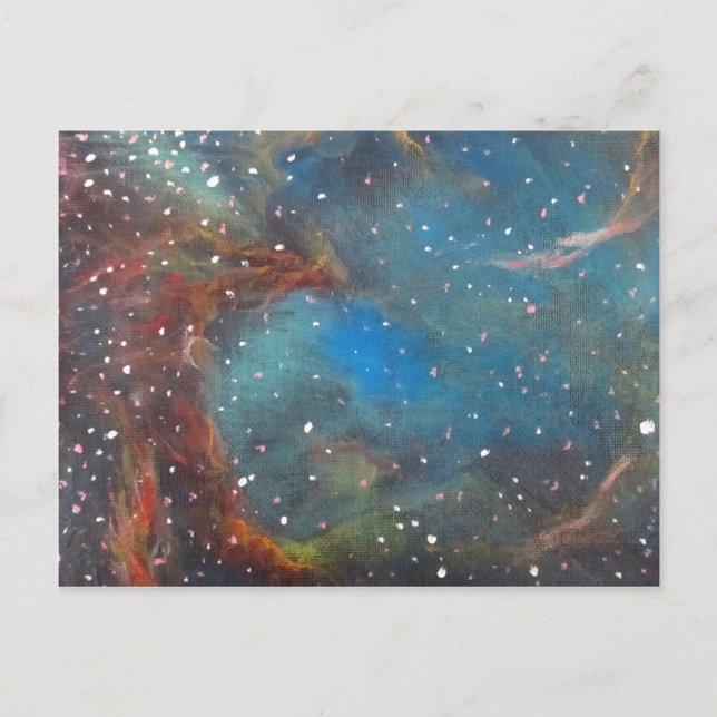 Magellanic Cloud Nebula Space Art Painting Postkarte (Vorderseite)