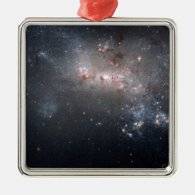 Magellanischer Zwerg, unregelmäßige Galaxie NGC 44 Silbernes Ornament (Vorne)