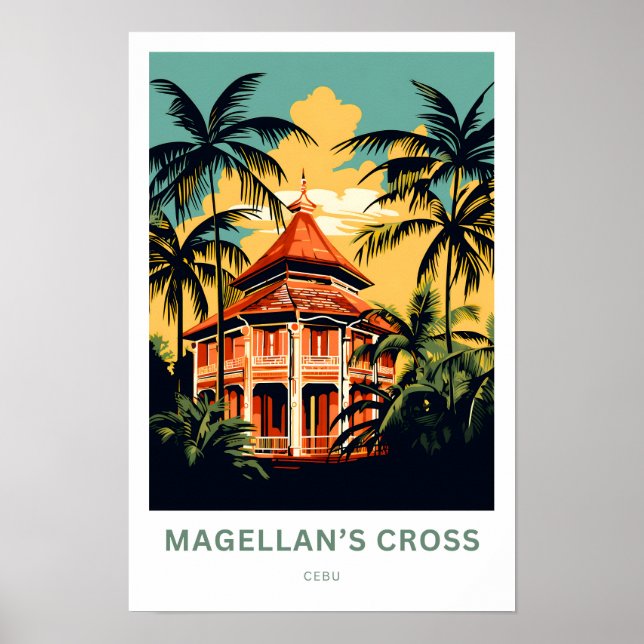 Magellans Cross Cebu Travel Print Poster (Vorne)