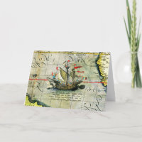 Magellans Schiff Victoria, Antike Karte Pazifische