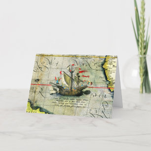 Magellans Schiff Victoria, Antike Karte Pazifische