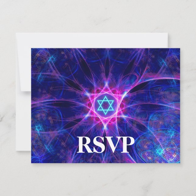 Magen Bet Bar/Bat Mitzvah UAWG RSVP Karte (Vorderseite)