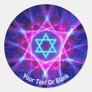 Magen Bet Fractal Runder Aufkleber