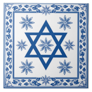 Magen David - David Star Keramik Tile - Azulejo Fliese