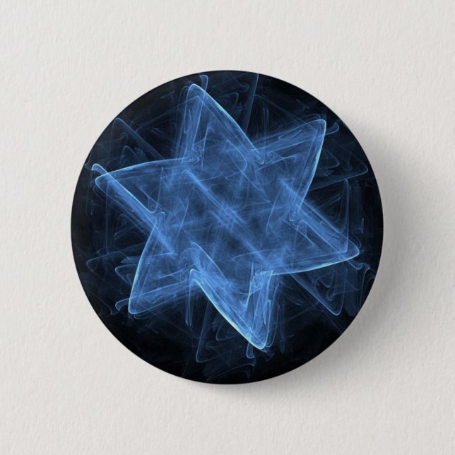 Magen David Fraktal Button (Vorderseite)