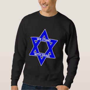 Magen David mit Wir stehen mit Israel - Unterstütz Sweatshirt