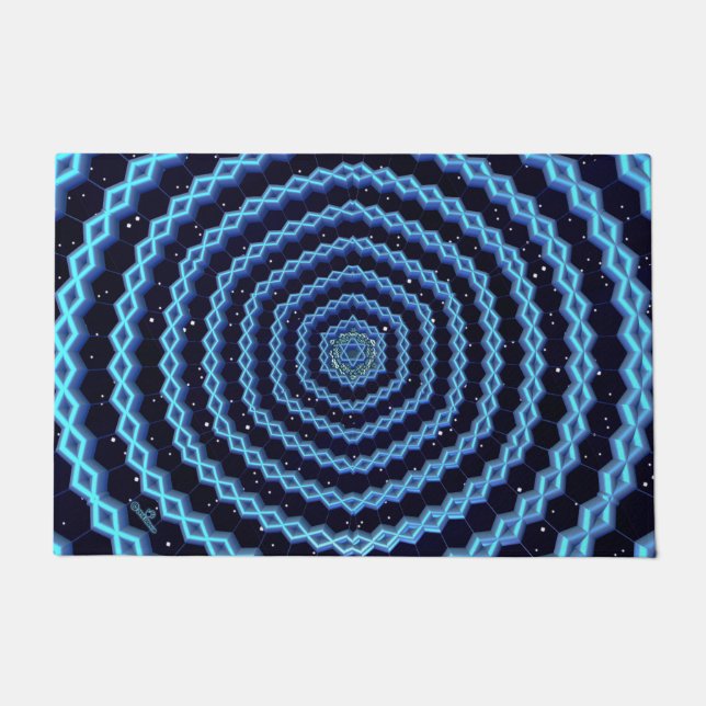 Magen David und Diamonds Fußmatte (Vorderseite)