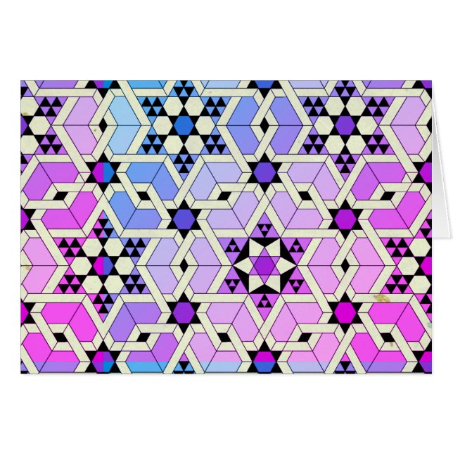 Magen- DavidBuntglas (Vorderseite (Horizontal))