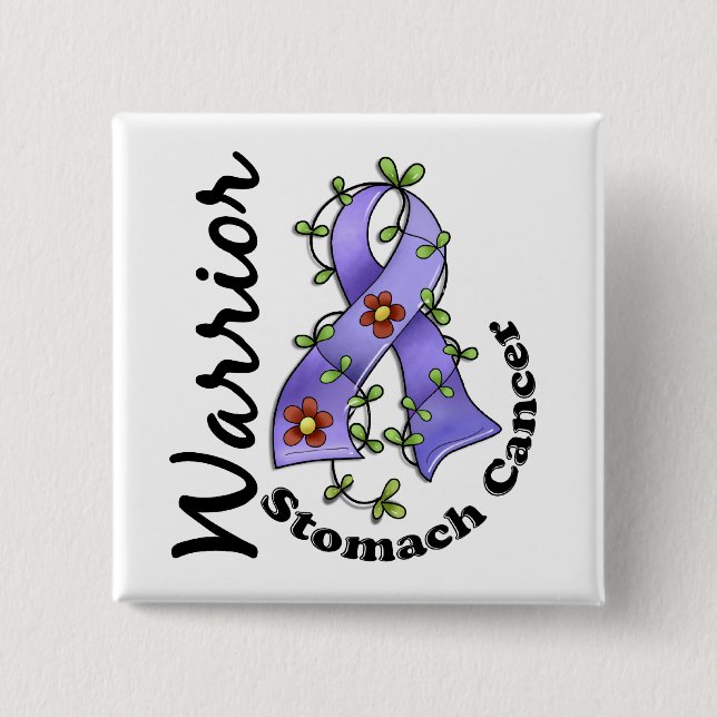 Magen-Krebs-Krieger 15 Button (Vorderseite)