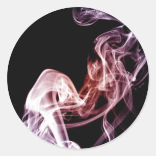 Magenfluss - Rauchkleber Runder Aufkleber