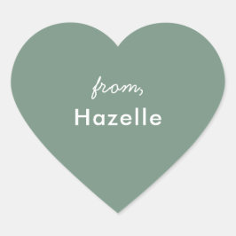 Magengrüne Herzform Valentinaufkleber Herz-Aufkleber