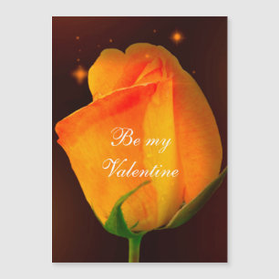 Magenkarte Gelbrose Valentinstag Magnetkarte