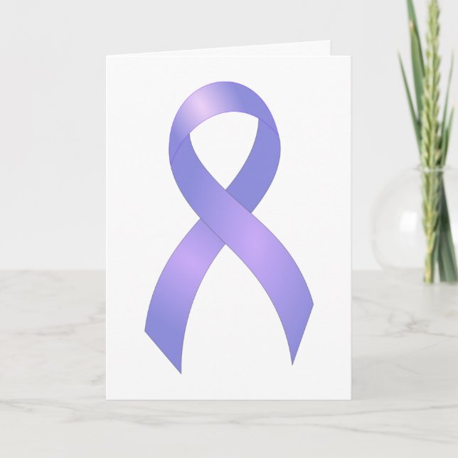 Magenkrebs Periwinkle Ribbon Karte (Vorderseite)