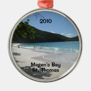 Magen's Bay, St. Thomas, 2010 Ornament Aus Metall