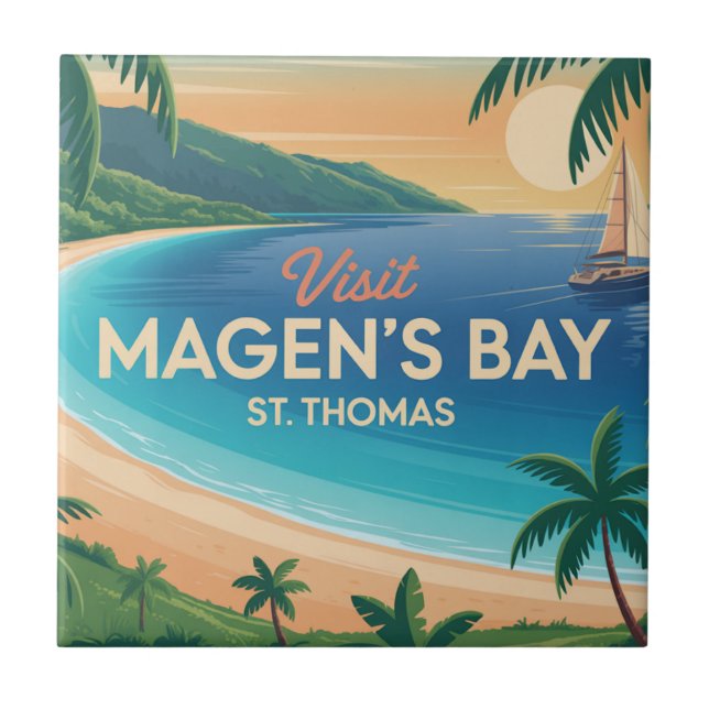 Magen's Bay, St. Thomas Fliese (Vorderseite)