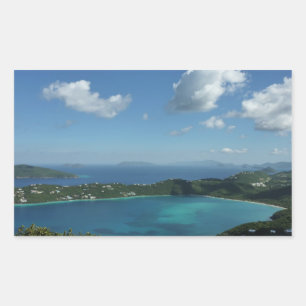 Magens Bay, St. Thomas Schöne Inselszene Rechteckiger Aufkleber