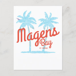 Magens Bay St. Thomas USVI Vintag Coral Type Postkarte
