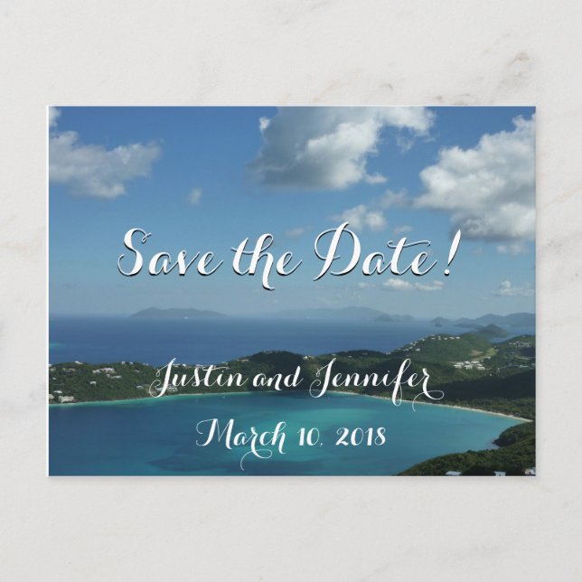 Magens Bay, St. Thomas Wedding Save the Date Ankündigungspostkarte (Vorderseite)